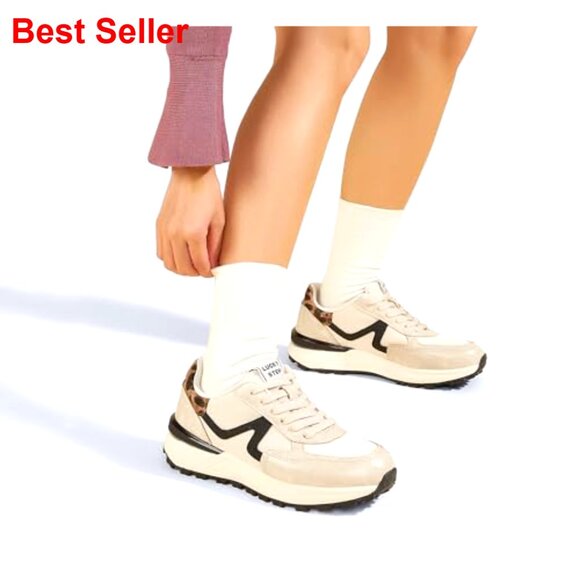 Retro Fashion Casual Sneakers Colorblock Platform Anti-Slip Walking Shoes